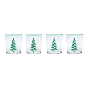Woodland Trees Double Old Fashion Glasses
