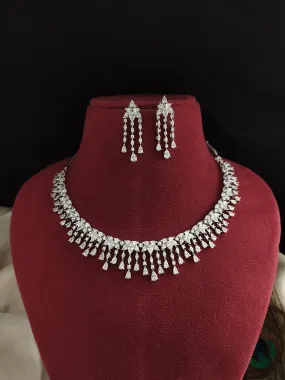 Zircon Dangling Necklace Set