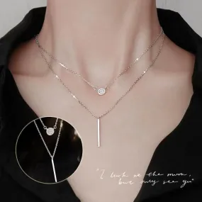 Zircon Round Pendant Necklace