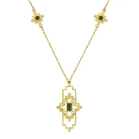 Zoe & Morgan Munay Necklace - Gold Plated & Chrome Diopside